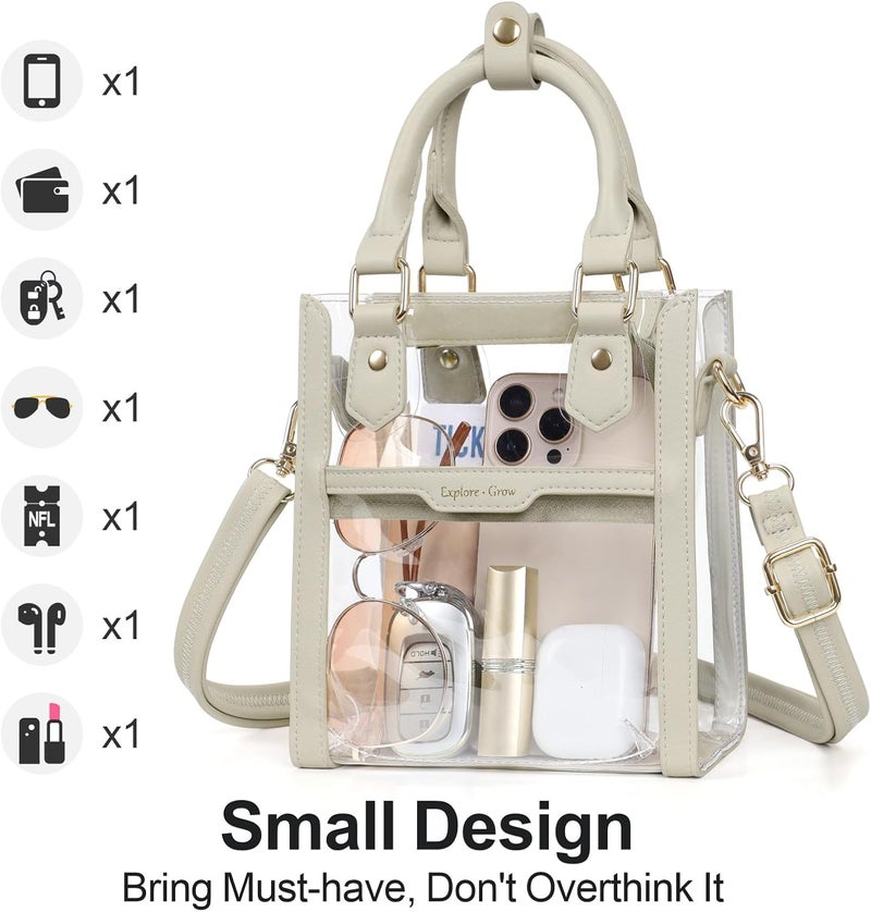 Packism Clear Bag for Stadium Events - Small Clear Purses for Women Crossbody Messenger Bag for Concerts Sporting Events - Image 4